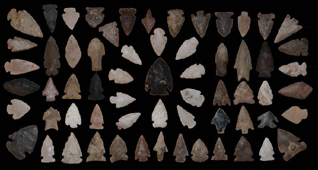 63 Points (3/4"-2").  Nice group of Indiana points, all (1 of 1)