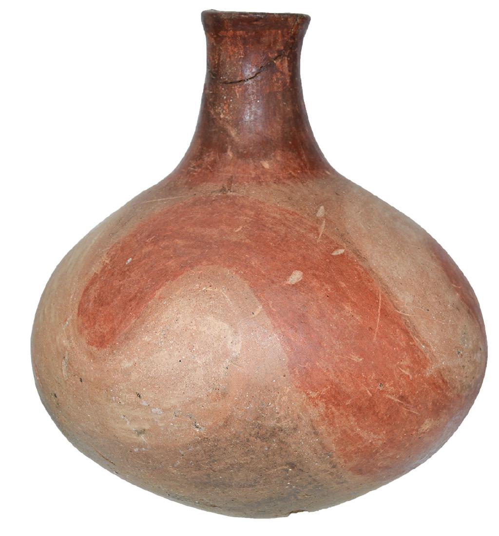 8 5/8" H. Polychrome Swirl Bottle.   Ex- BW Stephens . (1 of 5)