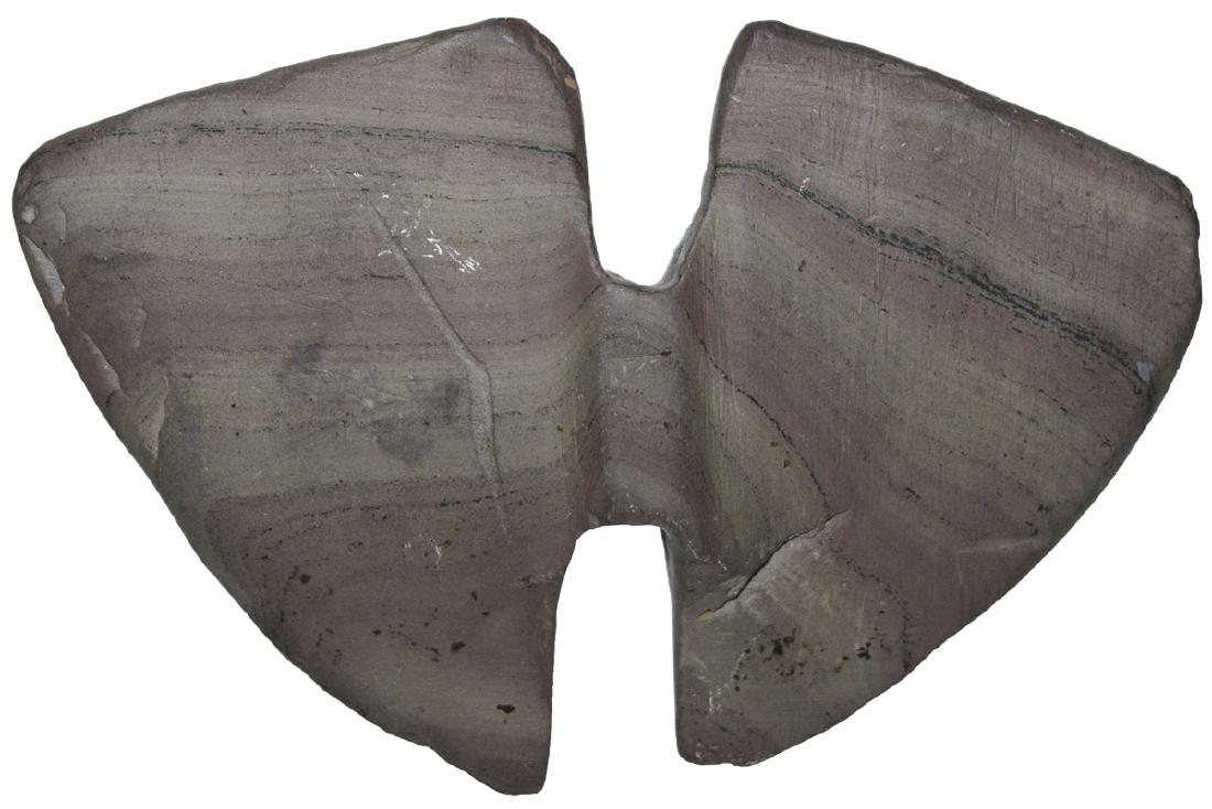 4 3/8" Double Notched Wing Bannerstone.  Vivid, purple (1 of 4)
