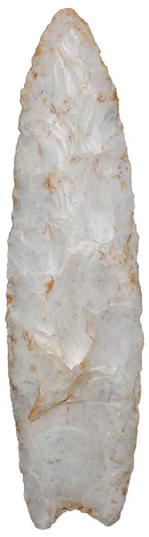 5 1/16" Clovis.  Union Co, IN.  Crescent Quarry. (1 of 4)