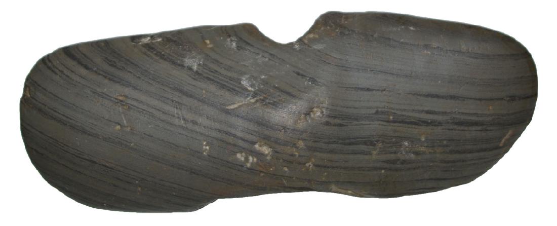 4 5/8" Winged Bannerstone.  Vermillion Co, IN.  Banded (1 of 7)