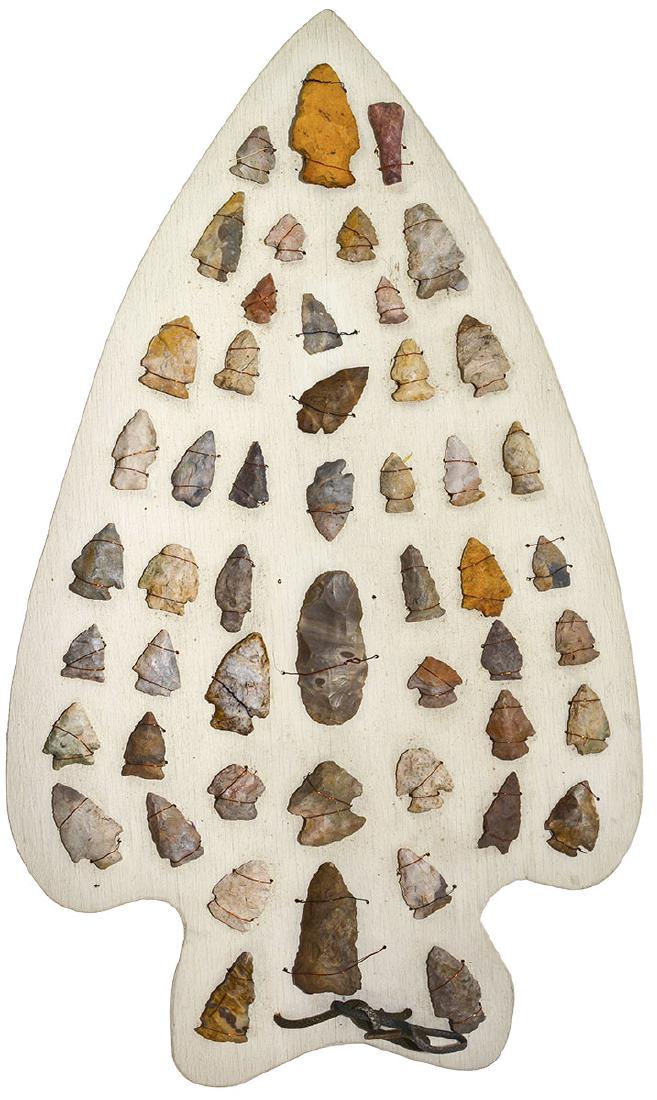 Old arrow shaped Board with 51 points wired to it. (1 of 1)