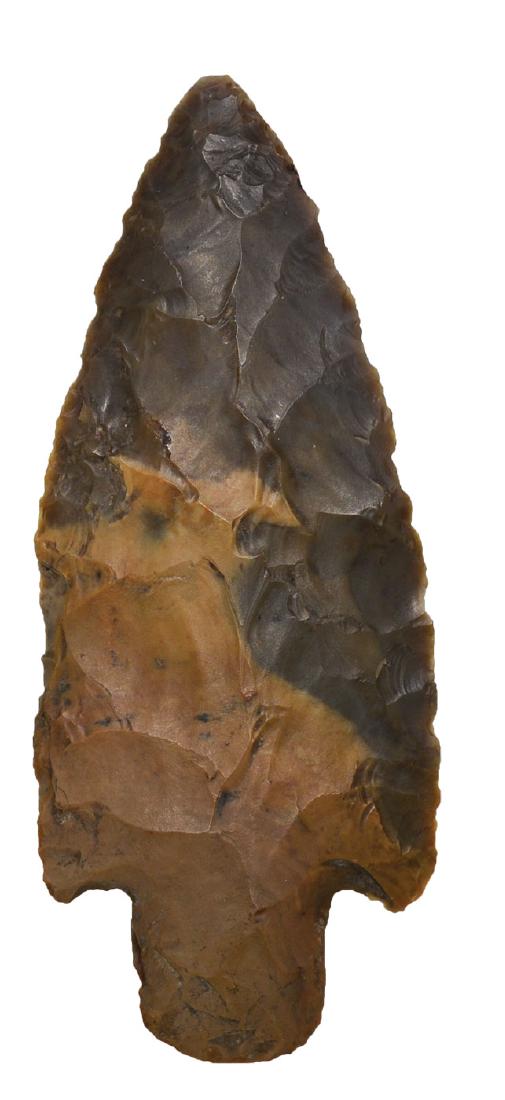 3 13/16" Adena. Two tone Hornstone. Dickey G7 COA: 3 13/16" Adena. Hamilton Co, IL. Two tone Hornstone. Ex-John Greene. Dickey G7 COA