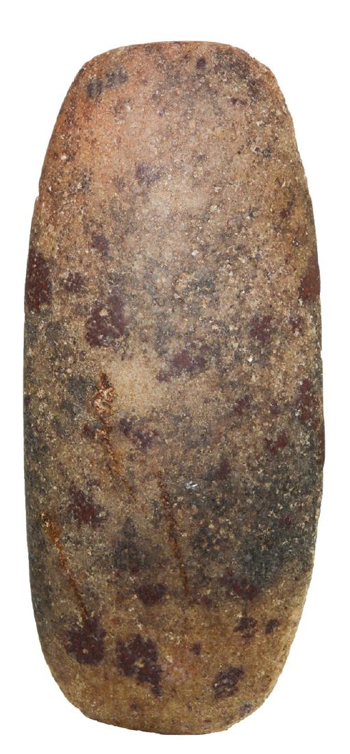 4 5/8" Quartz Tablet or Undrilled Gorget. Ex- Ray: 4 5/8" Quartz Tablet or Undrilled Gorget. Nicely polished on one side. Attractive material. Ex-Dale Roberts, Ray Vietzen. Featured in Vietzen's Sept. 1999 catalog (p88)