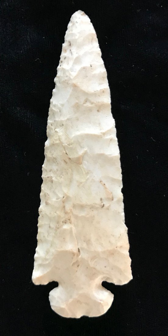 4 3/8" Dovetail. Cook Co, IL. Davis G9+ COA. Glossy,: 4 3/8" Dovetail. Cook Co, IL. Very well made. Glossy Crescent Quarry. Ex-Randy Hudson. Davis G9 COA
