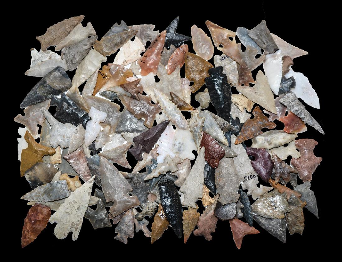 Large Group of 135 Birdpoints. 1/2" - 2". Ex-Rick: Large Group of 135 Birdpoints. 1/2" - 2". Various types. All good pieces. Ready made collection. Ex-Rick Stevens. We've added closeups of just some of the points. Nice points throughout this group