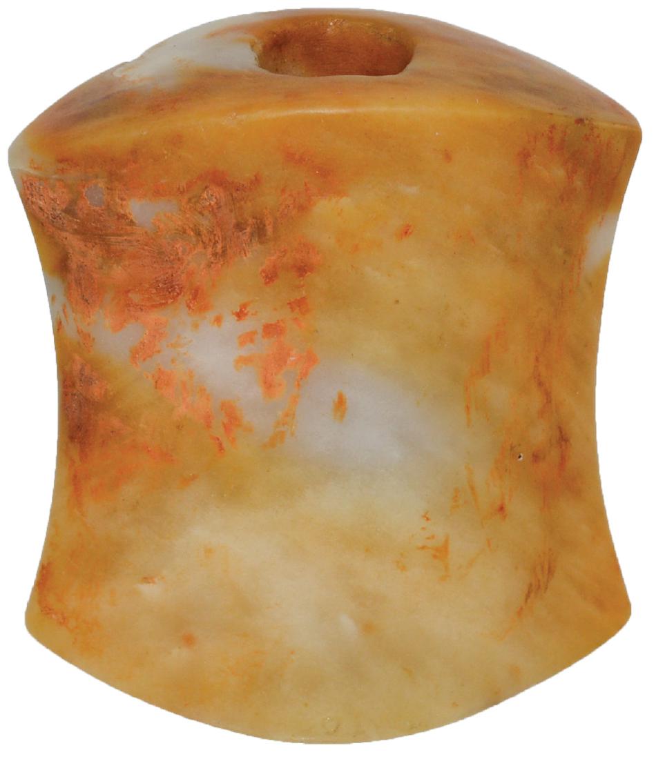 2 5/8" Quartz Hourglass Bannerstone. Jackson COA