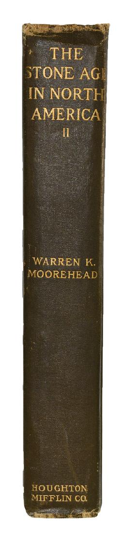 Book: Stone Age in North America, Volume II: Book: Stone Age in North America, Volume II (Warren Moorehead, 1910). 1st edition. Binding loose, wear commensurate with age. Insert page loose. Hard to find