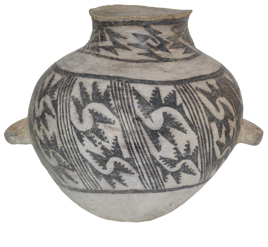 11" H. Anasazi Kayenta Olla. AZ. Caddo Trading COA: 11" H. Anasazi Kayenta Olla. AZ. Wonderful example. Minor repair to bottom, excellent black and white paint. Ex-Tommy Bryden. Caddo Trading COA
