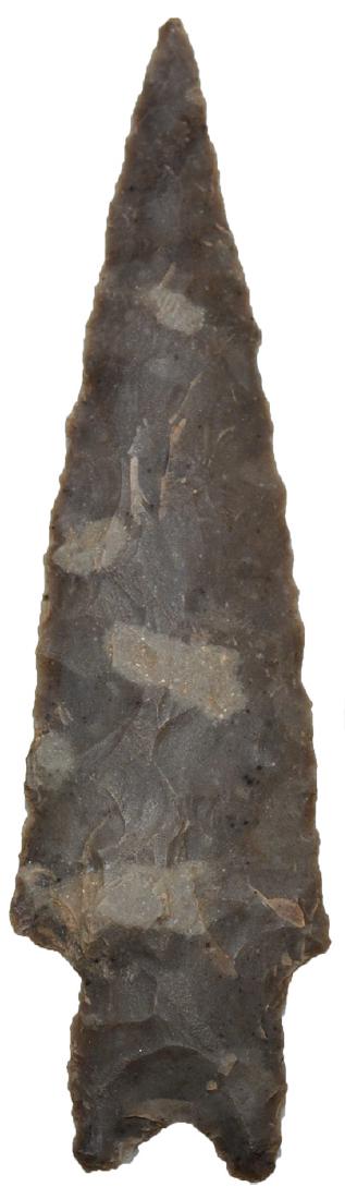 4 3/8" Pedernales. Lampasas Co, TX. Rogers COA: 4 3/8" Pedernales. Lampasas Co, TX. Large, very well made. Edwards. Ex-Bill Arnold. Rogers COA