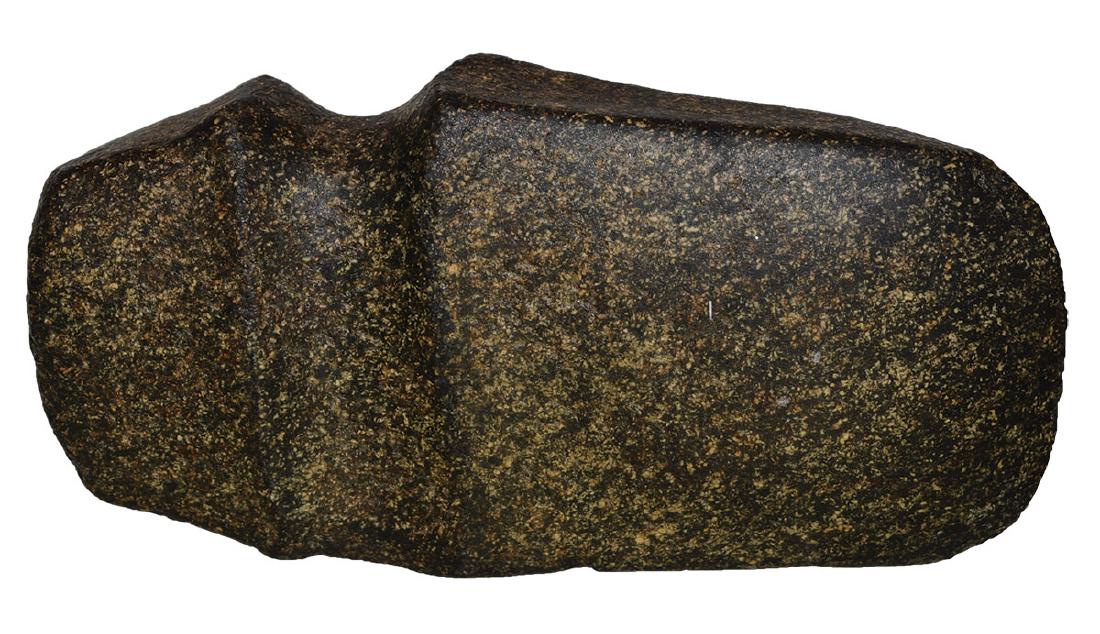 5 1/4" 3/4 Groove Axe. Ex-Ensil Chadwick (280-C).: 5 1/4" 3/4 Groove Axe. Knox Co, IL. Very well made, good polish. Fine condition. Granite. Ex-Ensil Chadwick (280-C). Pictured in Chadwick's 2017 Sale Catalog (Converse).
