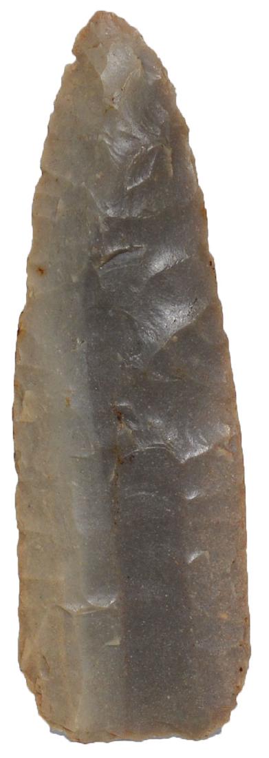 3 5/16" Redstone Clovis. Davis G9 COA. Grayson Co,: 3 5/16" Redstone Clovis. Grayson Co, KY (Millerstown). Classic with fine lateral flaking. Carter Cave Flint. Ex-Don Kinkade. Found by Coy Lashley. Pictured in 2005 #4 Indian Artifact Magazine (p39). D
