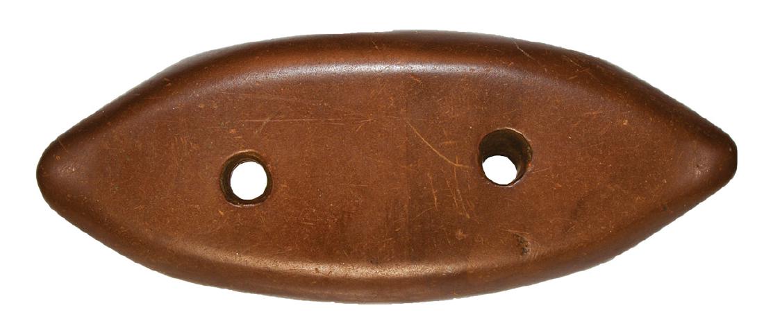 2 7/8" Expanding Center Gorget. Berner COA. Western: 2 7/8" Expanding Center Gorget. Western TN. Highly polished orange Claystone. Excellent condition. Ex-John McCurdy. Berner COA