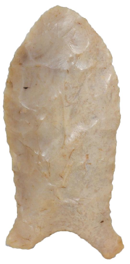 2 1/4" Quad. MO. Kaolin. Pictured. Ex-Don Kinkade.: 2 1/4" Quad. Missouri. Kaolin. Nice Paleo example made from a collectable material type. Pictured in Tom Davis' Oct 2014 sale catalog. Ex-Don Kinkade. Davis G9 COA