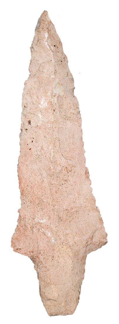 5 7/8" Dickson. Pike Co, IL. Rogers COA. Large, well: 5 7/8" Dickson. Pike Co, IL. Large, well made. Burlington Chert. Fine condition. Ex-Jim Crawford. Dickey and Rogers COAs