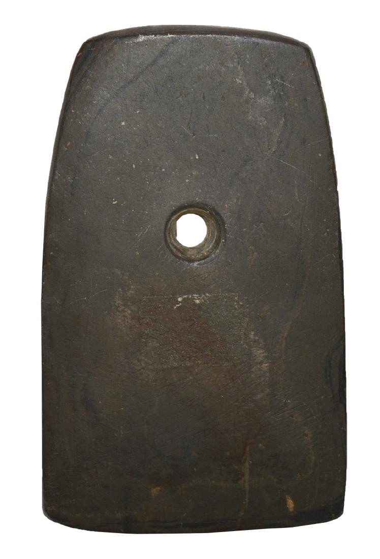 3 1/2" Trapezoidal Pendant. Jay Co, IN. Dark Slate,: 3 1/2" Trapezoidal Pendant. Jay Co, IN. Dark Slate, very good condition. Ex-Steve Ford