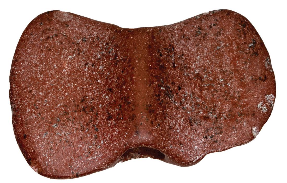 3 3/8" Wisconsin Winged Bannerstone.  Red Hardstone. (1 of 6)