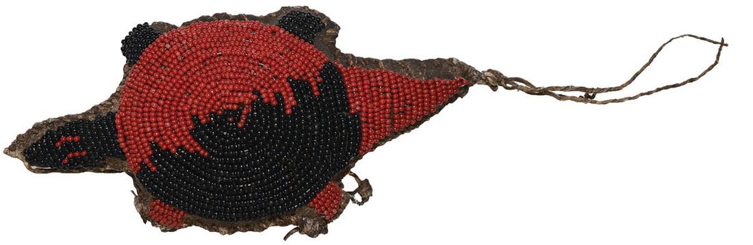 5 1/2" Lizard Effigy Fetish.  Leather body with fully (1 of 2)