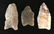 3 Clovis Points that show geographic reach of Paleo