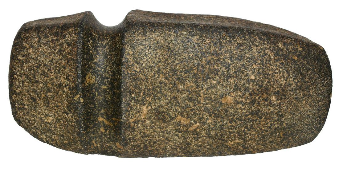 8 3/8" 3/4 Groove Porphyry Axe. Lincoln Co, MO. Fine: 8 3/8" 3/4 Groove Porphyry Axe. Lincoln Co, MO. Finely made, crisp lines, fine condition. Good symmetry. Ex-Brandon Vanderver