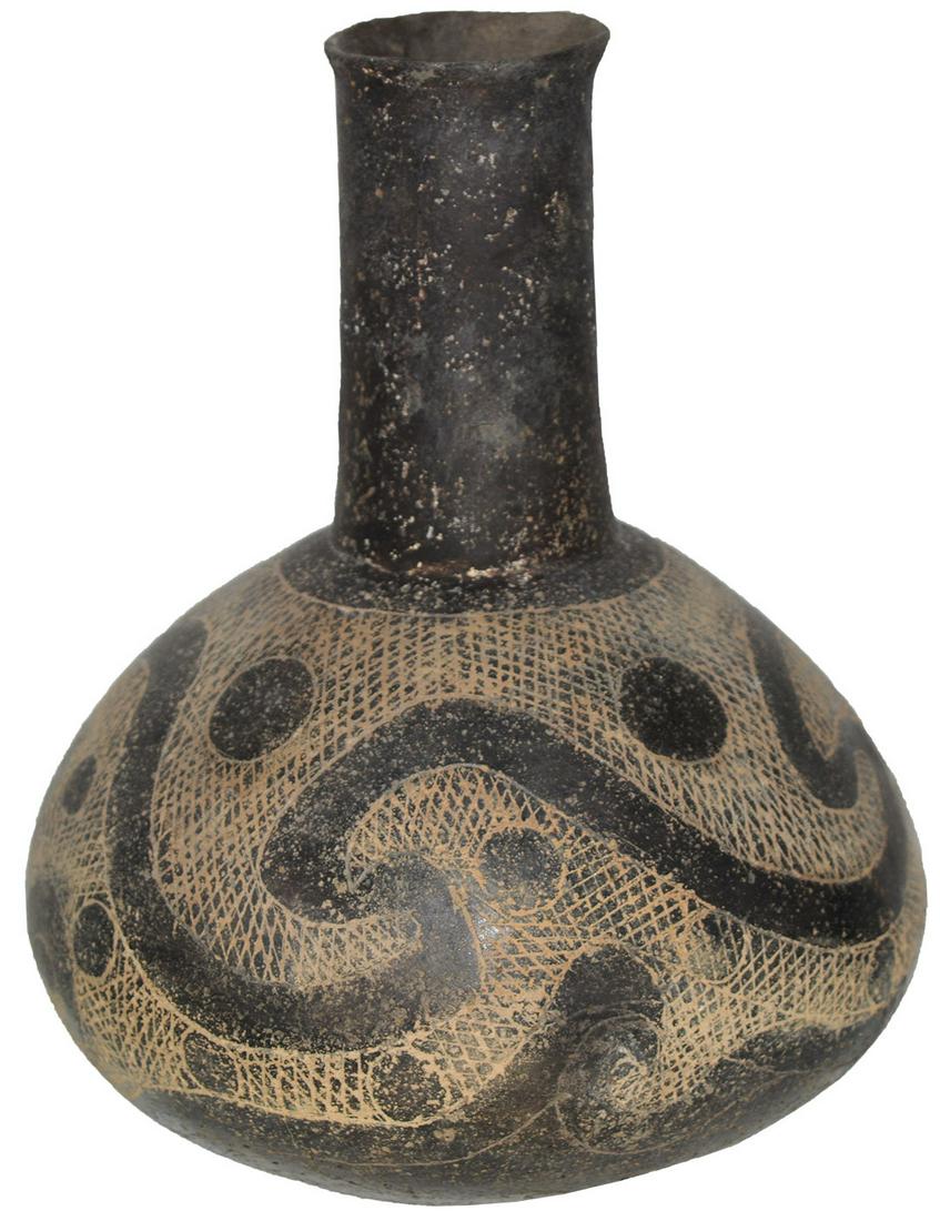 8" H. Caddo Hodges Engraved Bottle. AR. Engraved.: 8" H. Caddo Hodges Engraved Bottle. AR. Heavily engraved. Fine condition, some rim touchup and neck reattached. Ex-Sam Johnson