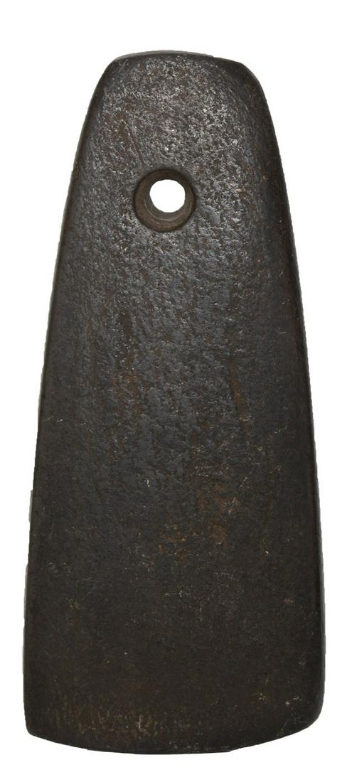 3 7/8" Trapezoidal Pendant. Ohio. Slate. Hopewell.: 3 7/8" Trapezoidal Pendant. Ohio. Slate. Very nice, well made. Hopewell. Jackson G9+ COA