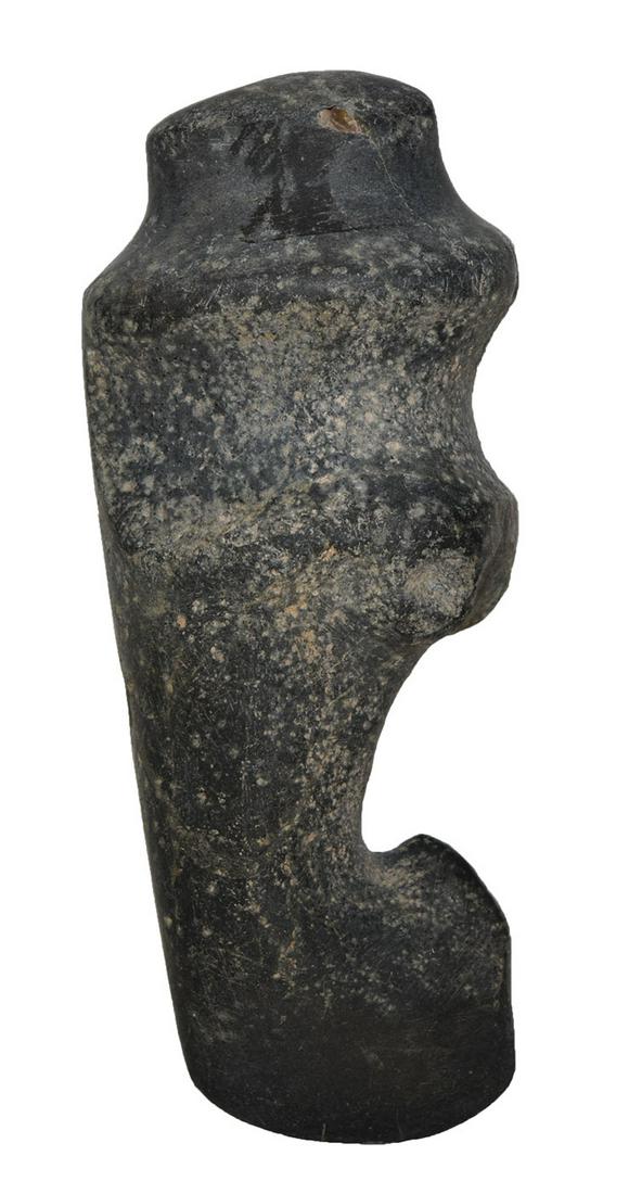 Three 3 3/4" Pre-Columbian Effigy Stone Axes. 3 1/4"-4: Three 3 3/4" Pre-Columbian Effigy Stone Axes. 3 1/4"-4 3/8". Central American. Believed to be Mayan. Polished, good condition. Rare. Once in the Dr. David Harner Collection (1960)