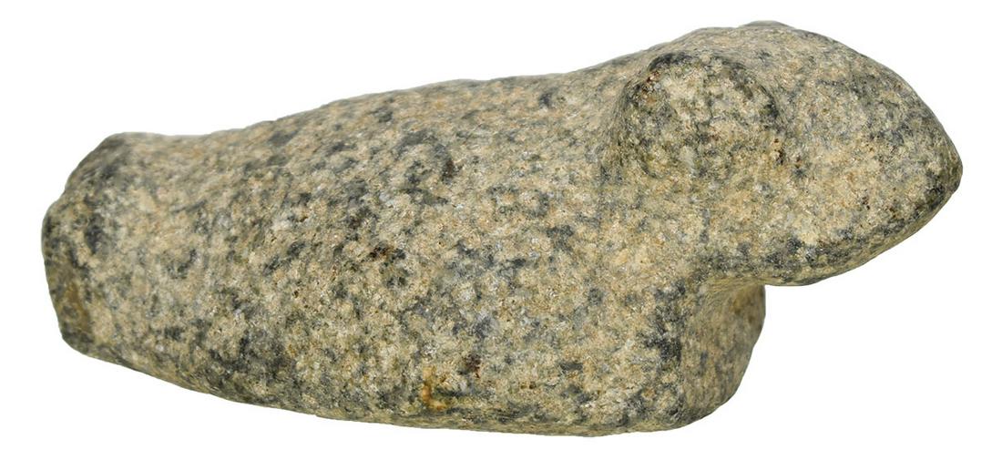 3 5/8" Popeyed Birdstone Preform. PA. Hardstone,: 3 5/8" Popeyed Birdstone Preform. PA. Hardstone, undrilled. Ex-Dr. Paul Titterington. Jackson COA