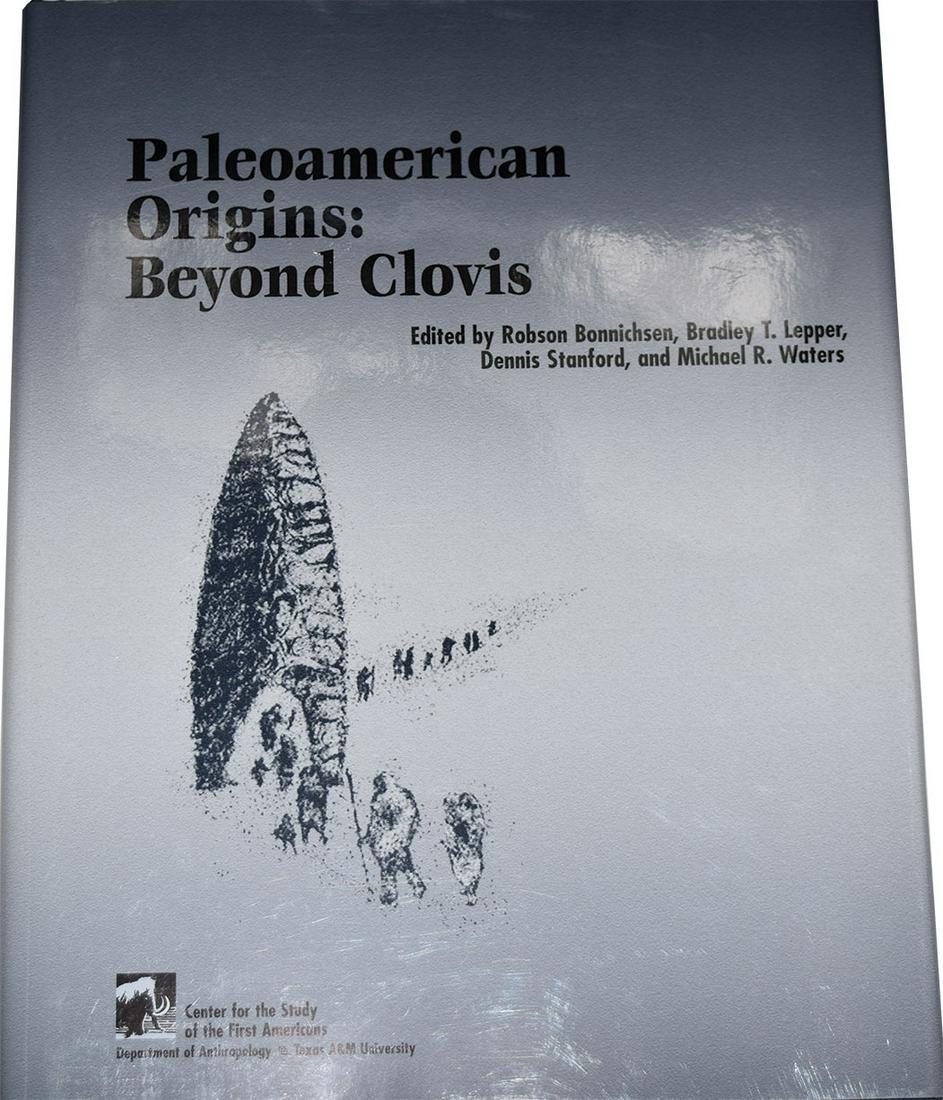 Book: Paleoamerican Origins, Beyond Clovis.: Book: Paleoamerican Origins, Beyond Clovis. Hardbound, 1st edition. Excellent condition. Published by the Paleoamerican Center for the Study of the First Americans
