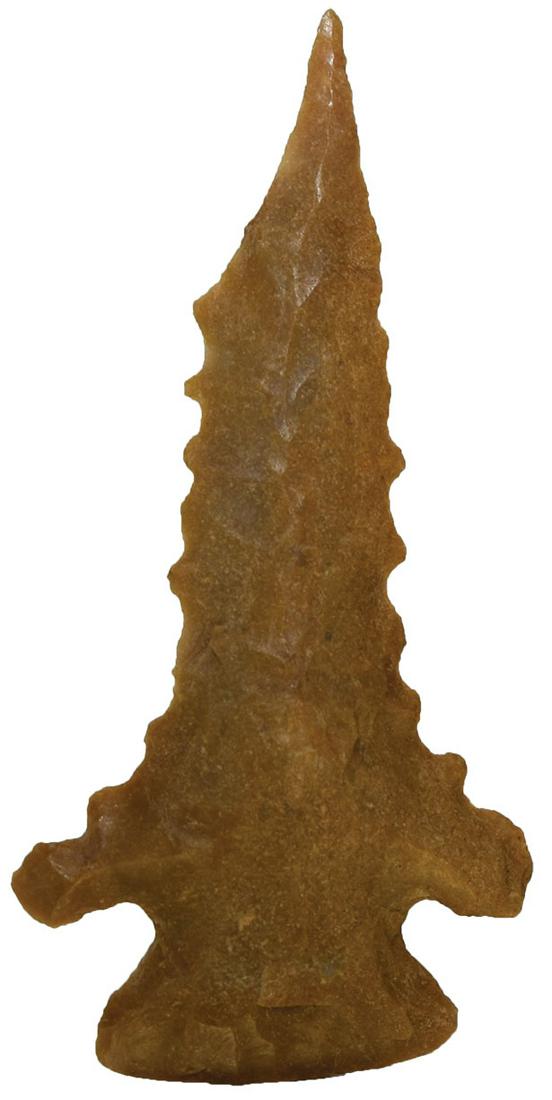 2 1/4" Serrated Pine. Clark Co, KY. Davis G10 COA.: 2 1/4" Serrated Pine. Clark Co, KY. Tan Carter Cave. Ex-Gary Cuckler. Davis G10 COA
