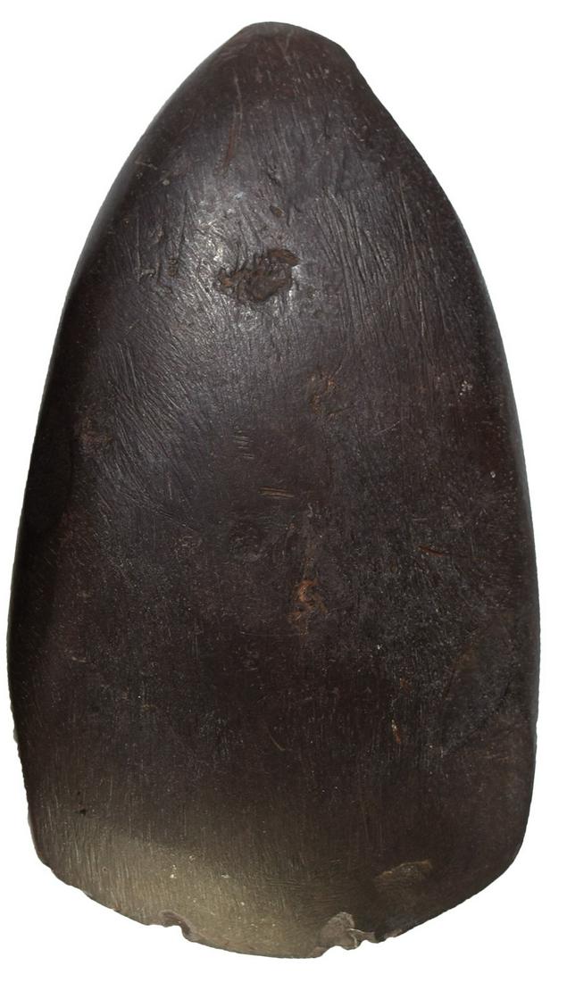 3 3/4" Hematite Celt. Pettis Co, MO. Nicely polished.: 3 3/4" Hematite Celt. Pettis Co, MO. Nicely polished. Thin, defined edges. Ex-Craig Witting