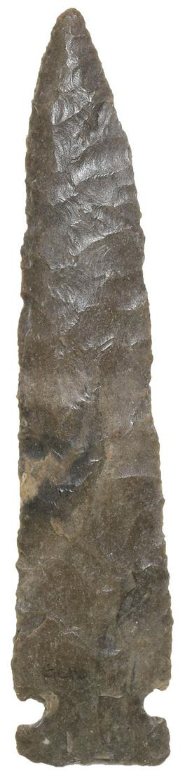 5 1/2" Big Sandy. Ex-Dr. Stan Copeland. Franklin Co,: 5 1/2" Big Sandy. Franklin Co, OH. A very large example. High grade Hornstone. Ex-Bob Converse, Dr. Stan Copeland. Davis G8 COA