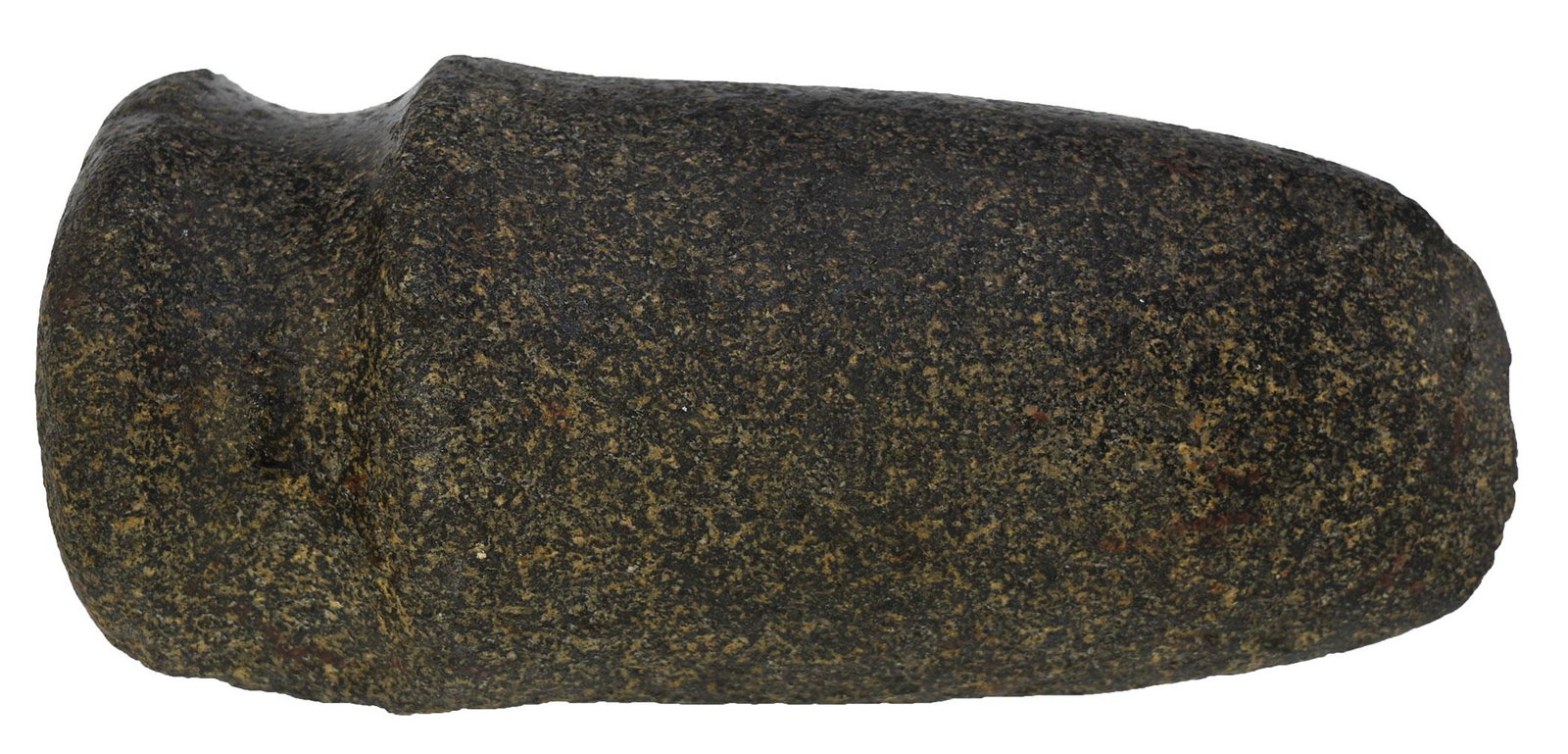 High Pole Axe pictured in the Larry Dyer Collection: 7 7/8" High Pole Axe. Black hardstone with good polish. Nicely shaped. Found South of St. Mary's, OH (Auglaize Co.). Ex-Larry Dyer. Found by Mr. Raineka. Good condition with a few small nicks on bit. 