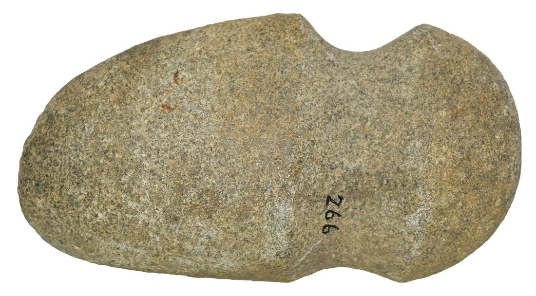 6 1/8" Full Groove Axe. Ex-Dr. Charles Gish.. Warren: 6 1/8" Full Groove Axe. Warren Co, IN. Sleek shaping. No damage. Ex-Dr. Charles Gish. Found by Van Sant