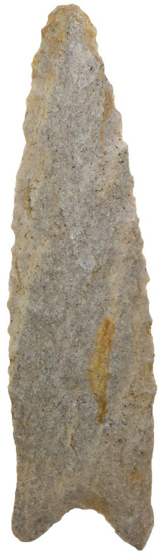 2 13/16" Wheeler. TN. Rogers COA. Fine Paleo point: 2 13/16" Wheeler. TN. Fine Paleo point made of Hornstone. Excellent condition. Rogers COA