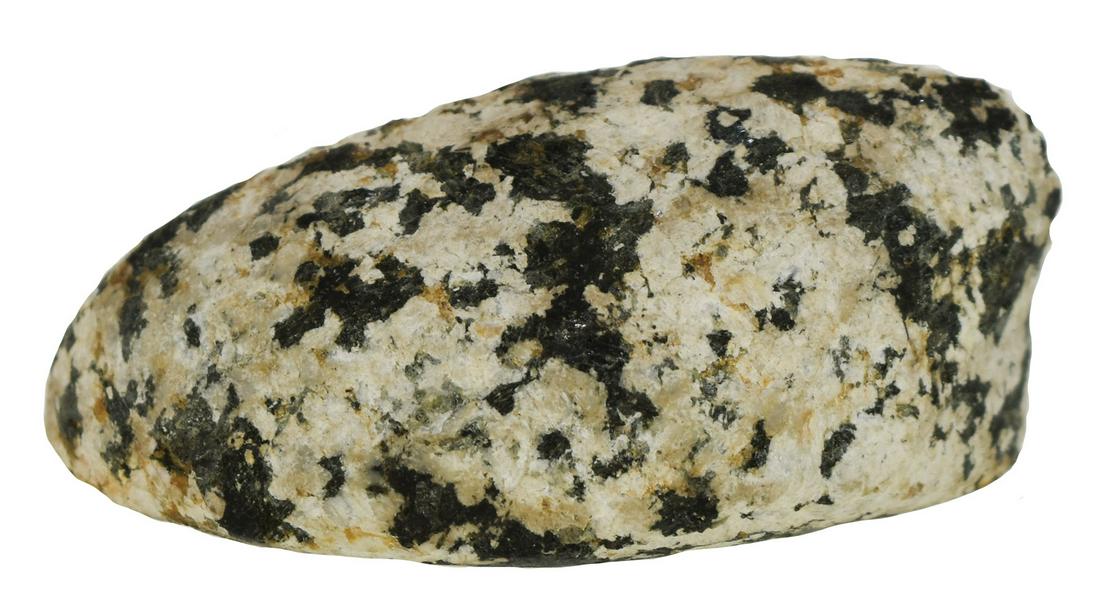 2 1/4" Bust Birdstone with Davis COA. . Ross Co, OH: 2 1/4" Bust Birdstone. Ross Co, OH (Chillicothe). Nesting style. Black and white Granite. Good condition. Jackson and Davis G9 COAs