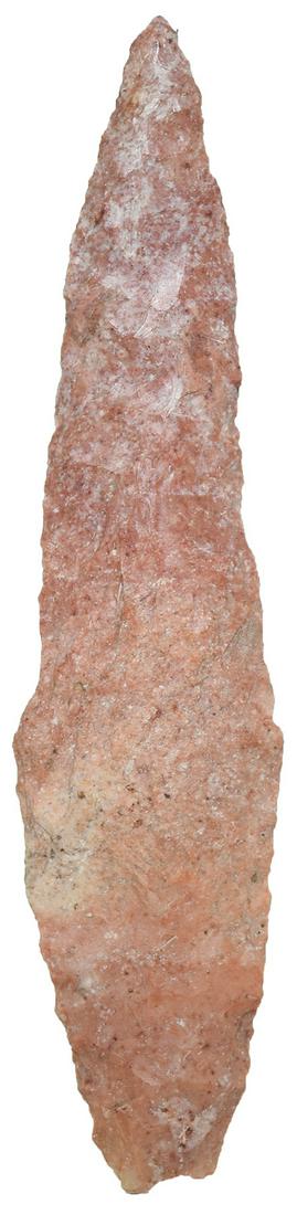 5 1/8"" Angostura. Missouri (Stoddard) . Davis COA.: 5 1/8"" Angostura. Missouri (Stoddard) . Large, colorful Strawberry Flint. Ex-Mark Humpal. Davis G7 COA