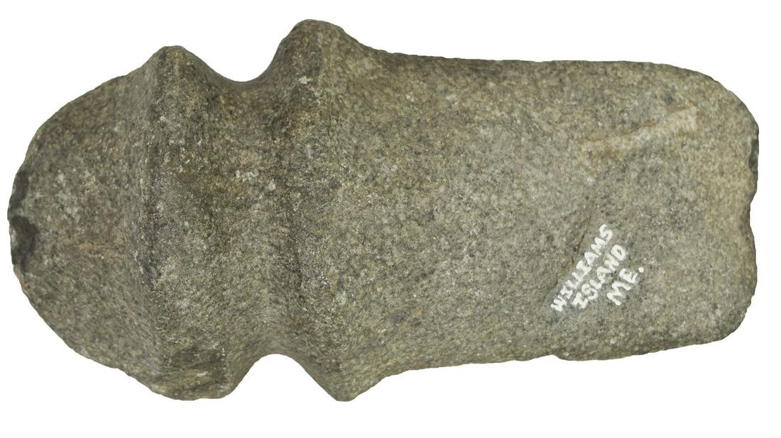 8 1/2" Raised Ridge Axe/Adz. Williams Is., Maine.: 8 1/2" Raised Ridge Axe/Adz. Williams Island, Maine. Great old Axe, weathered and worn. Ex-Mark Humpal