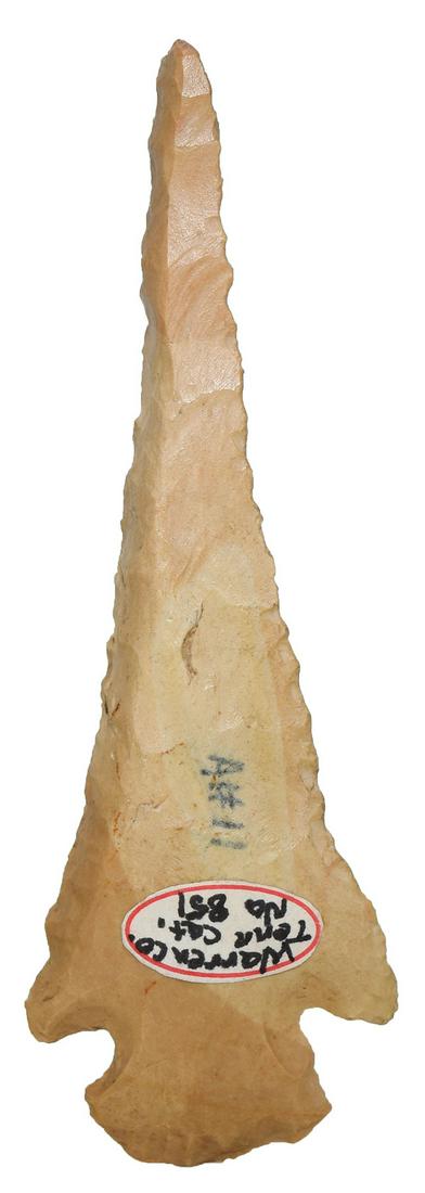4 1/8" Beveled Dovetail with Perino COA. Warren Co,: 4 1/8" Beveled Dovetail. Warren Co, TN. Glossy Ft. Payne. Steep beveling. Ex-Don McKinnis, Don May. Perino COA