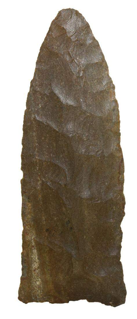 4 1/16" Copena. Rogers COA . Stewart Co, TN. Large: 4 1/16" Copena. Stewart Co, TN. Large and finely flaked. Less than .25" thick. Nice. Rogers COA