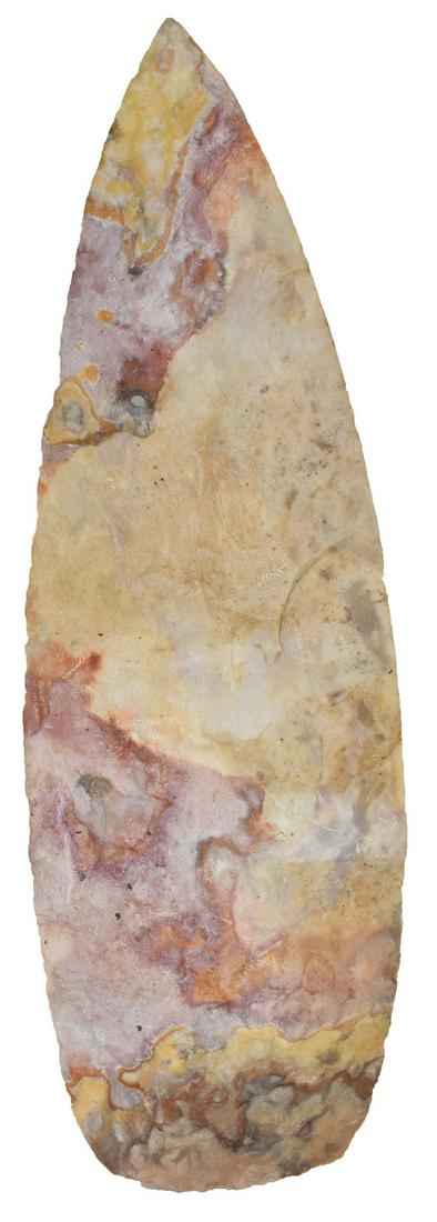 9" Hopewell Blade. Scioto Co, OH. Flintridge.: 9" Hopewell Blade. Scioto Co, OH. Flintridge. Large and colorful. Well made. Ex-Michael Sedler. Jackson G10 COA. 5/14/20: Added photos to listing