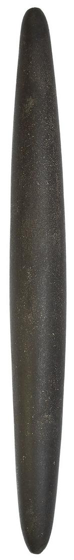 8 3/4" Round Slate Pick. Ohio. Polished Brown Slate.: 8 3/4" Round Slate Pick. Ohio. Polished Brown Slate. Fine condition. Ex-Dr. Jeff Pyle