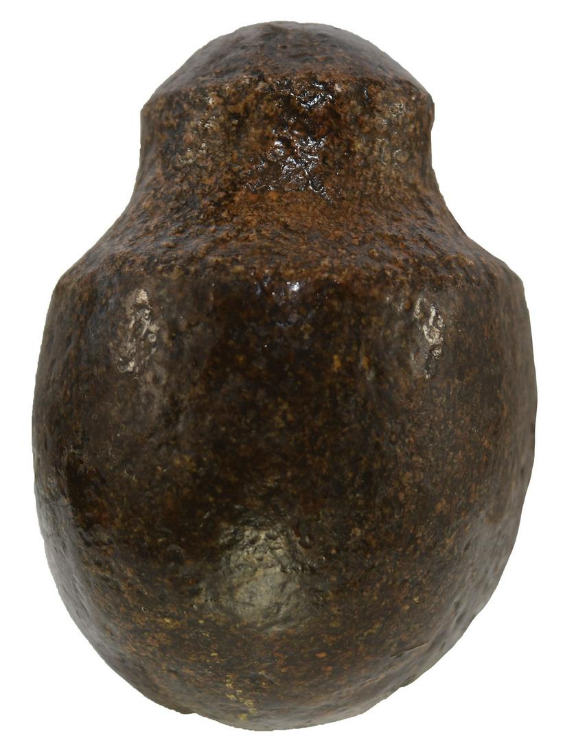 3 1/2" Grooved Hammerstone.  IN  Large, unusually (1 of 3)