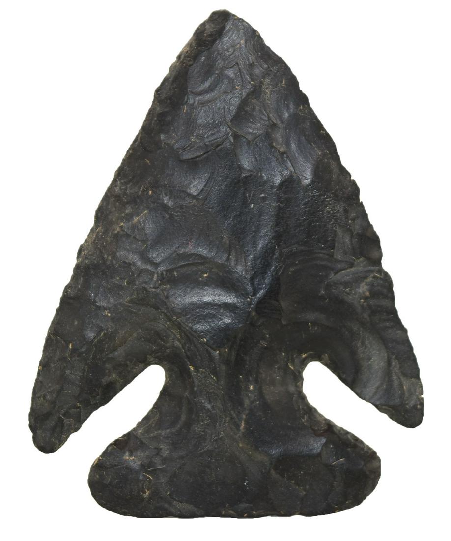 3" "Dog Leg" Bevel.  Darke Co, OH.  Glossy black (1 of 2)