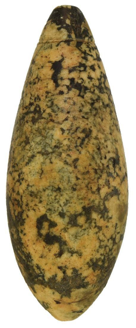 2 3/4" Hardstone Grooved Plummet.  Granite.  Alexander (1 of 4)