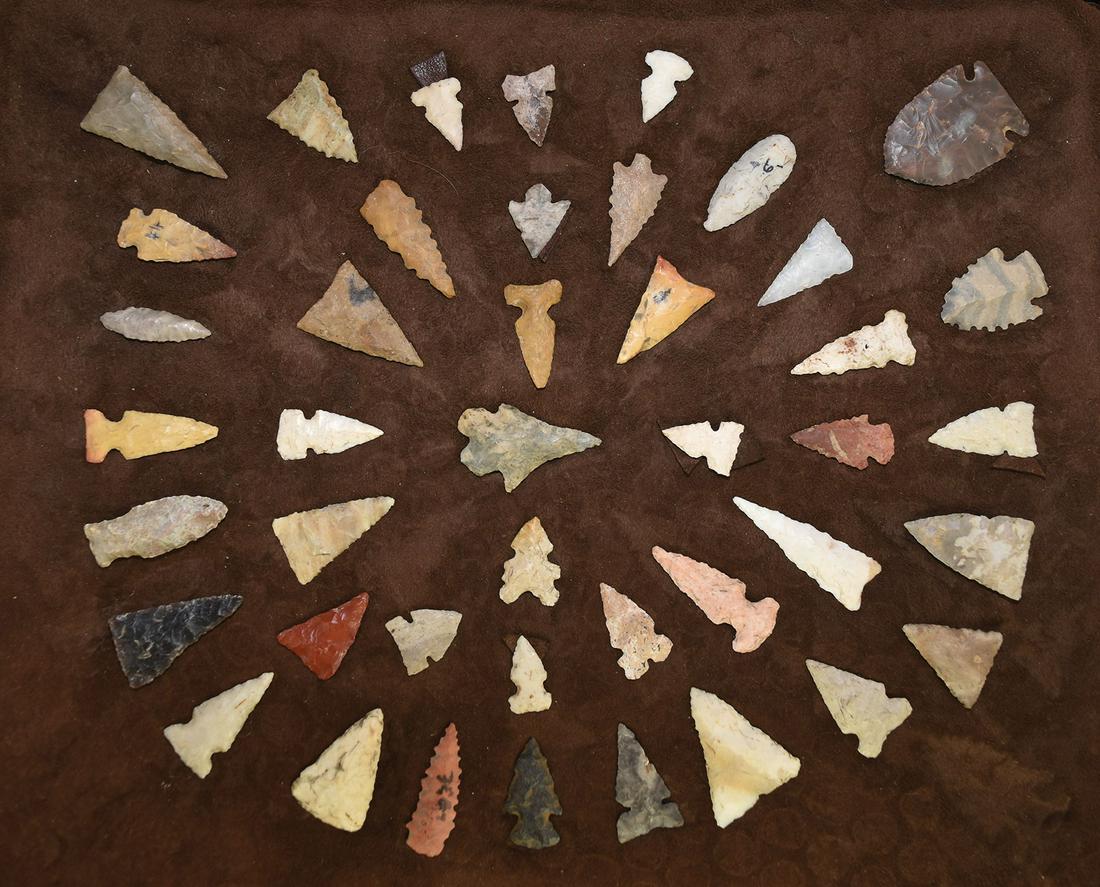 Group of 44 Birdpoints (5/8" to 1 1/2").  OK/TX/AR.  A (1 of 1)