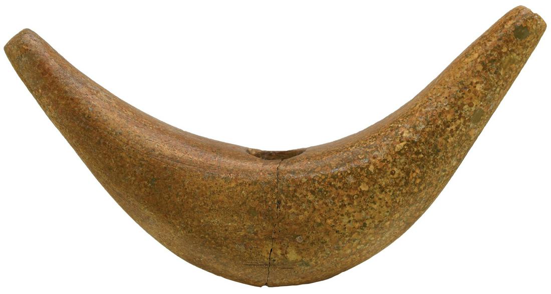 5 1/4" Crescent Bannerstone.  Scioto OH.  Highly (1 of 4)