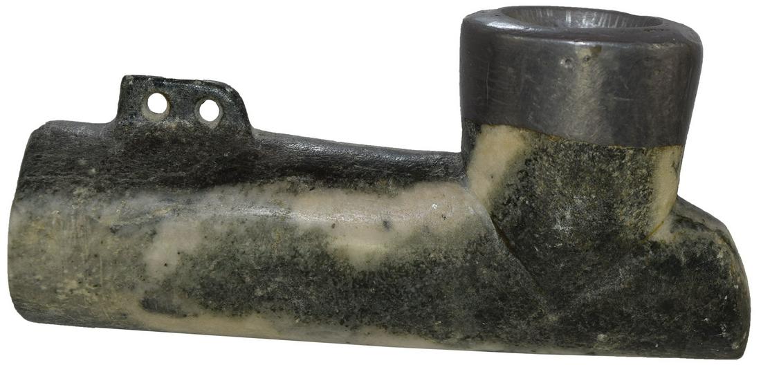 4 1/4" Historic Trade Pipe.  VA.  Polished green (1 of 6)