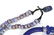 22" Strand of Chevron and Cobalt Blue Trade Beads. - 3