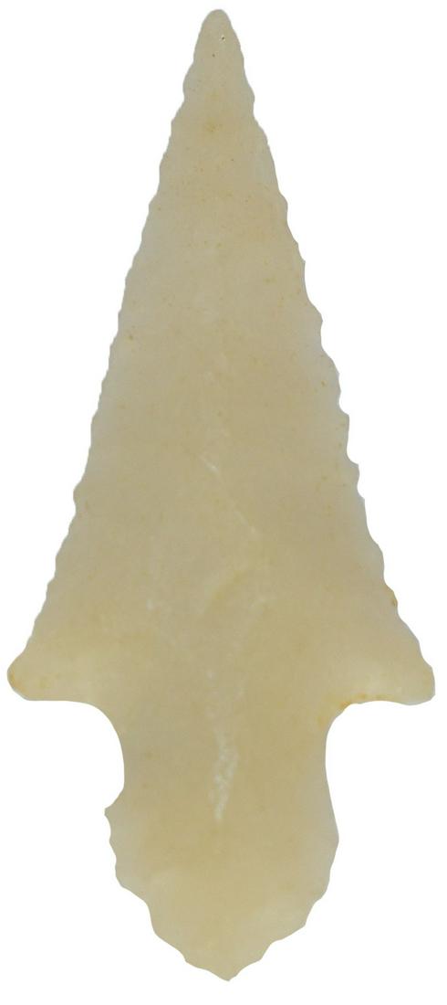 Two Rare White Hayes. 1". Kidd Site, AR. Vivid white: Two Rare White Hayes. 1". Kidd Site, AR. Vivid white Quartzite. G10 examples. Ex-Joe Kinker. Found by Glen Kizzia